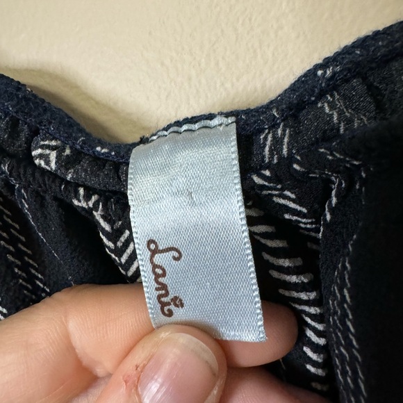 Strapless Navy Striped Jumpsuit - Picture 2 of 3